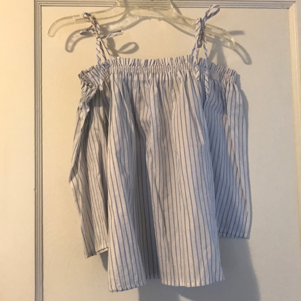 Forever 21 off the shoulder striped top
